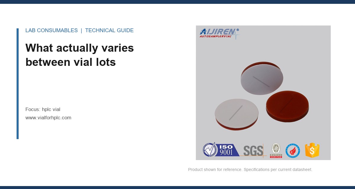 What actually varies between vial lots