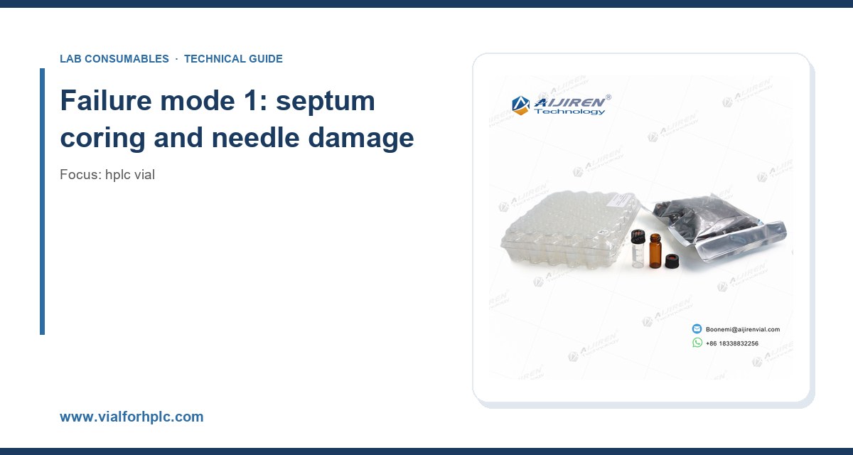 Failure mode 1: septum coring and needle damage