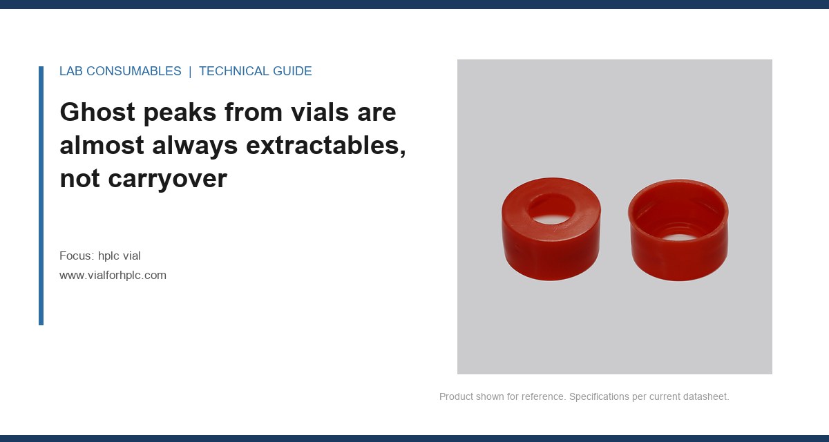 Ghost peaks from vials are almost always extractables, not carryover