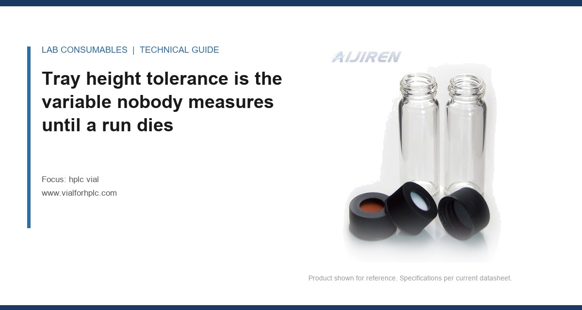 Tray height tolerance is the variable nobody measures until a run dies