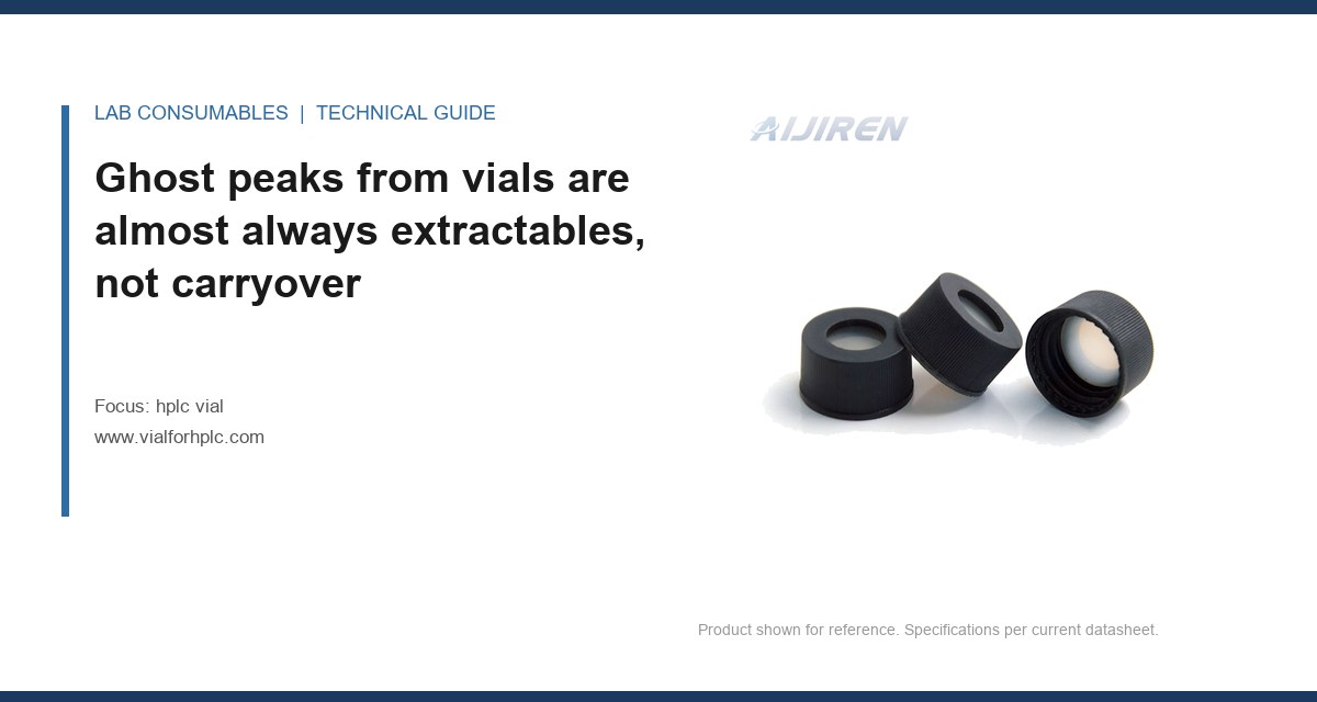 Ghost peaks from vials are almost always extractables, not carryover