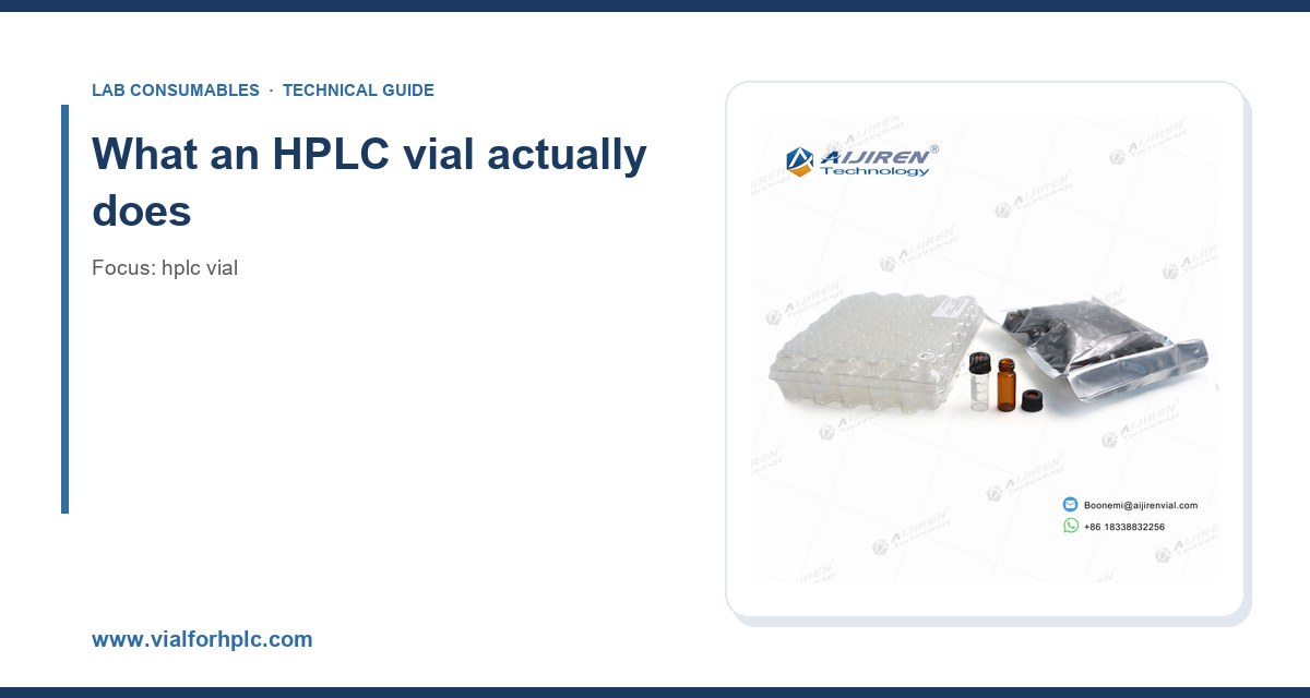 What an HPLC vial actually does
