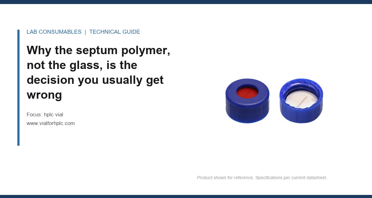 Why the septum polymer, not the glass, is the decision you usually get wrong