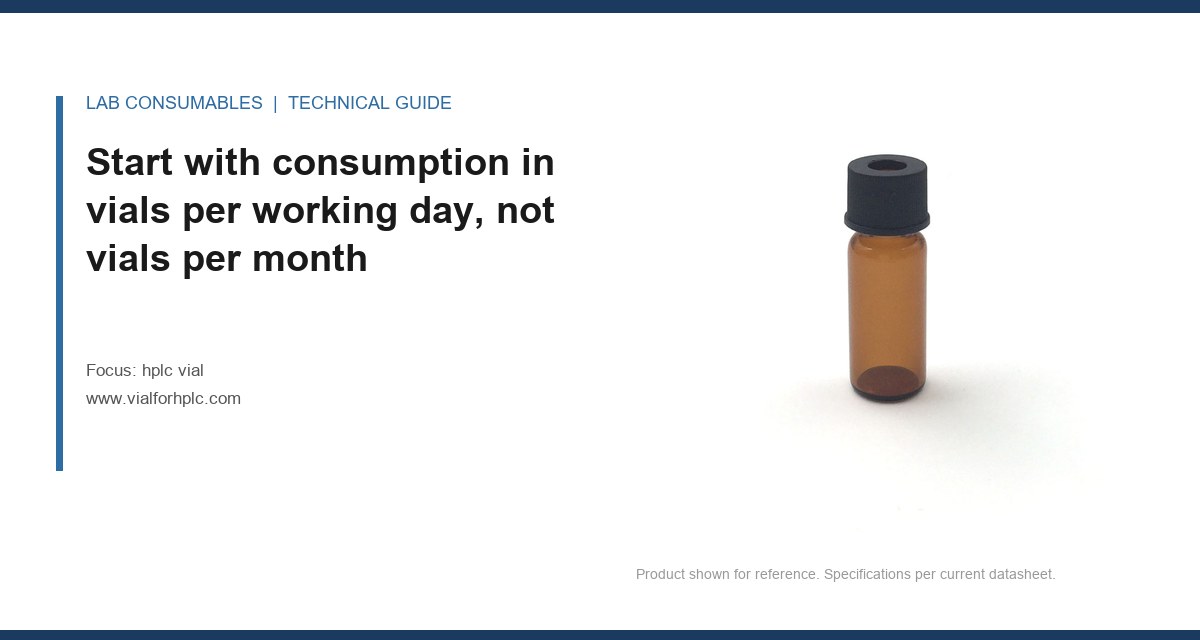 Start with consumption in vials per working day, not vials per month