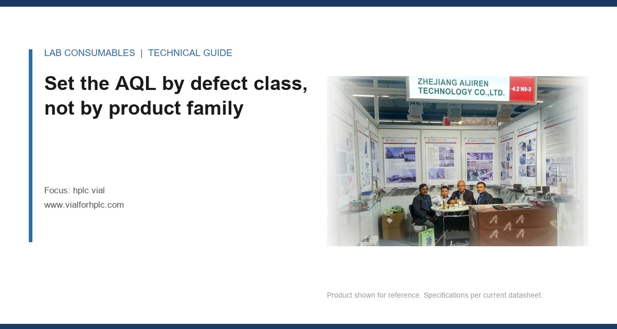 Set the AQL by defect class, not by product family