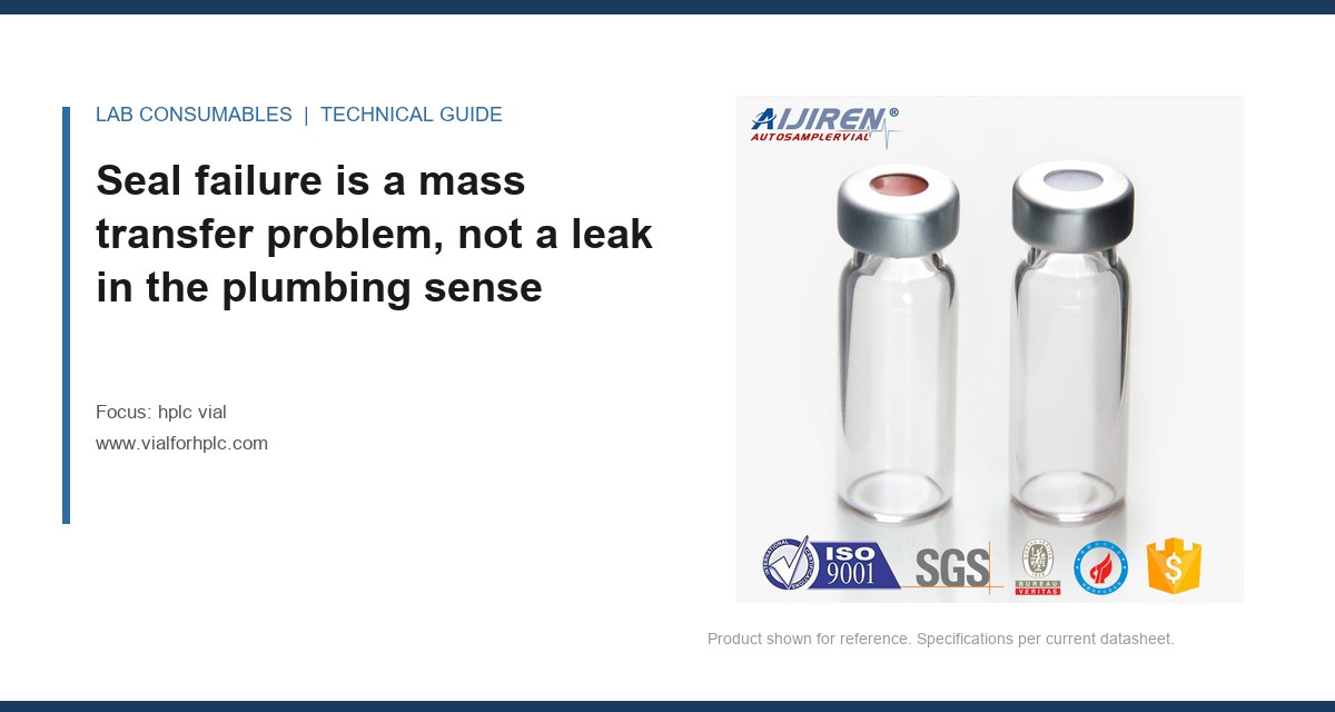 Seal failure is a mass transfer problem, not a leak in the plumbing sense