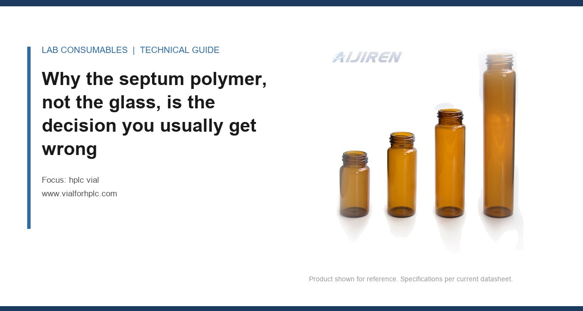 Why the septum polymer, not the glass, is the decision you usually get wrong